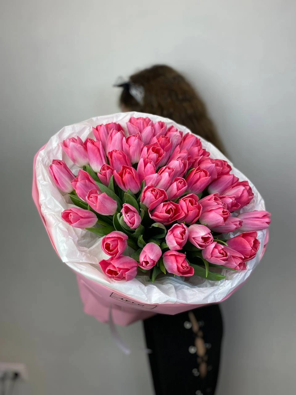 Розовые тюльпаны