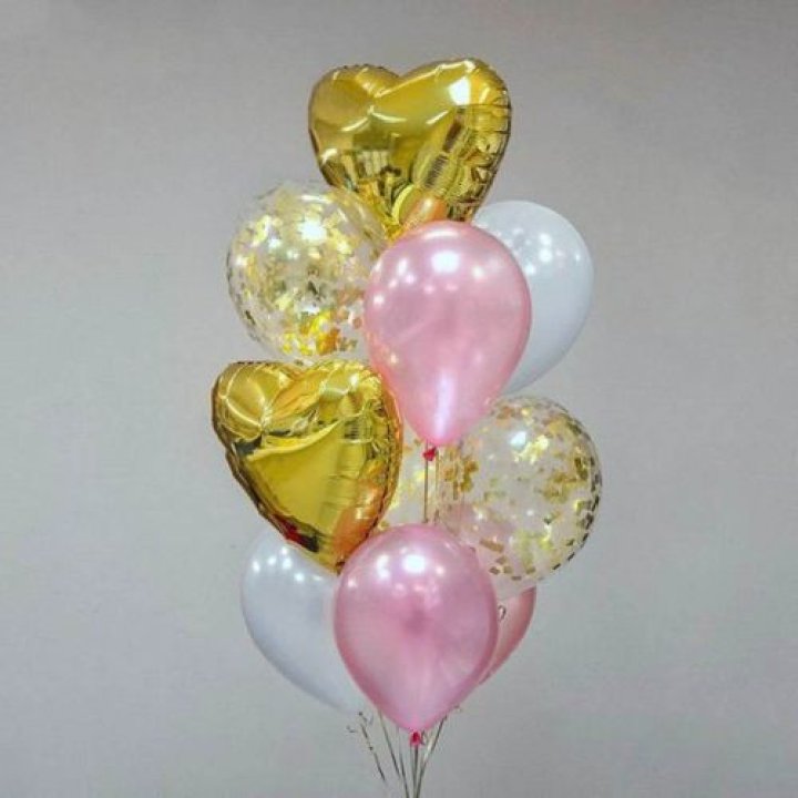 Облако шаров "Rose Gold" в Адлере