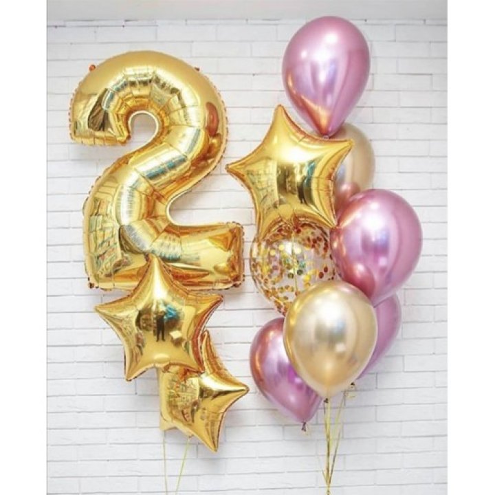 Цифра с фонтанами шаров  в Адлере