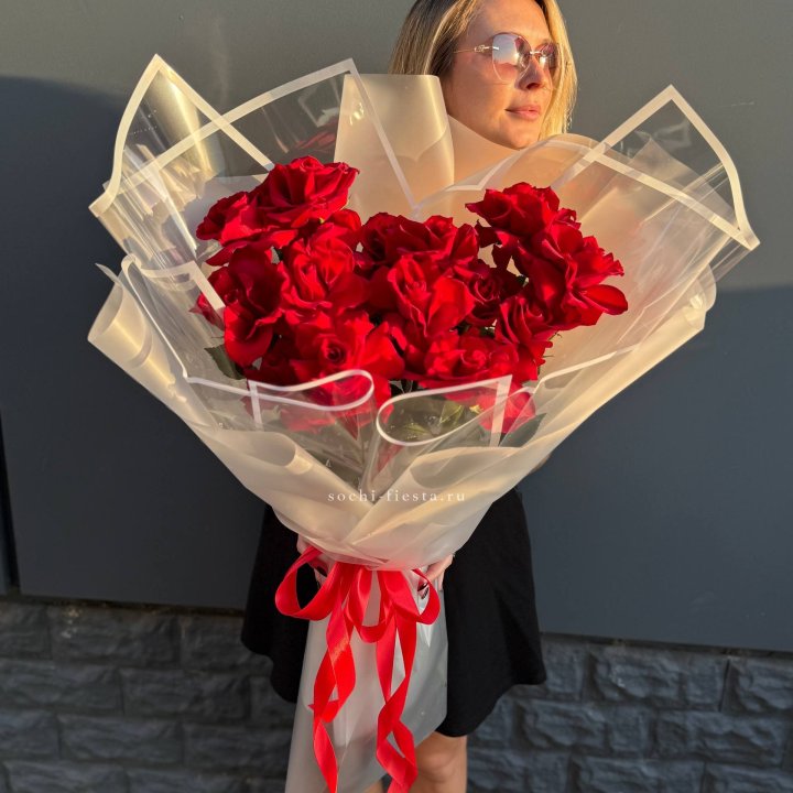  Букет  высоких роз 15 шт в Адлере