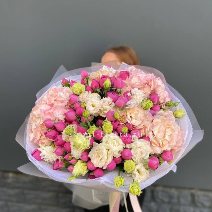  Букет  гортензий и Мисти в Адлере