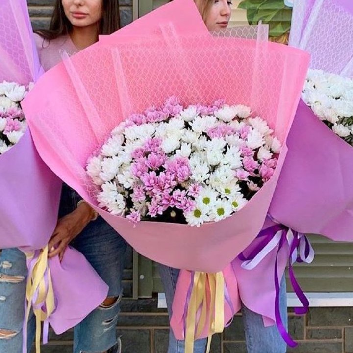 Букет хризантем Creamberry в Адлере