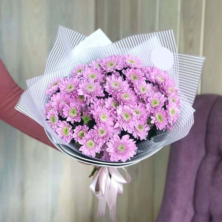 Букет розовых хризантем в Адлере