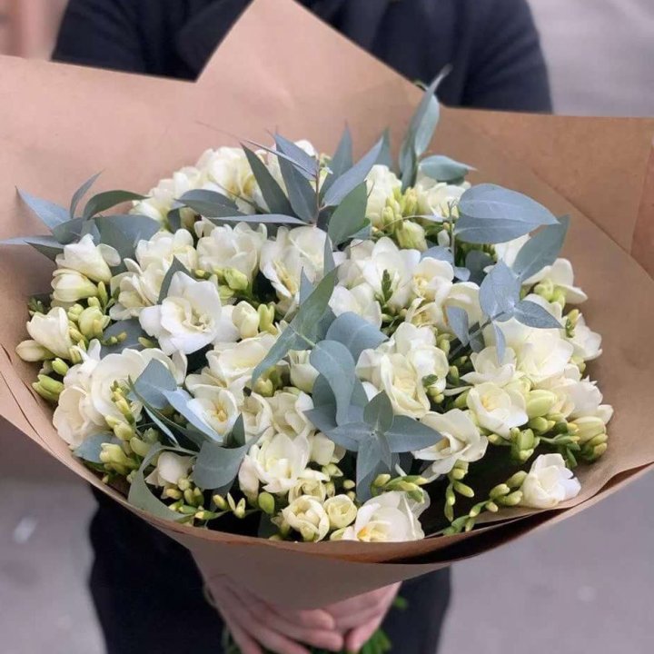 51 фрезия с эвкалиптом в Адлере