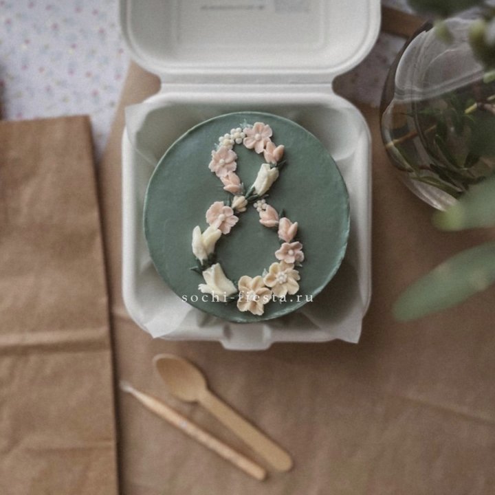 Бенто-торт "8 марта" green  в Адлере