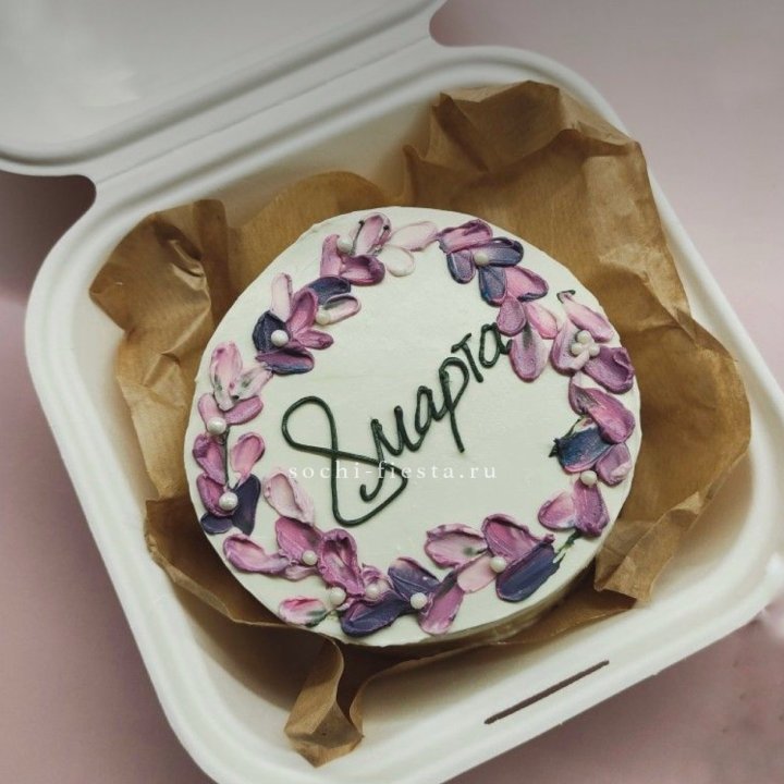 Бенто-торт "8 марта цветы"  в Адлере