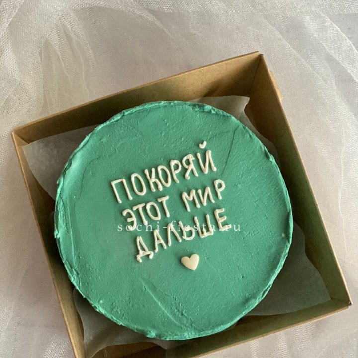 Бенто-торт "Покоряй этот мир" в Адлере