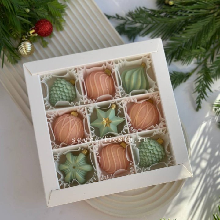 Бельгийский шоколад НГ шары в Адлере