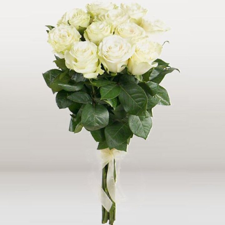 11 белых голландских роз в Адлере