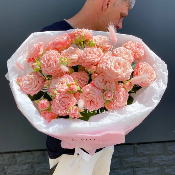 Пионовидные розы Мадам Бомбастик в Адлере