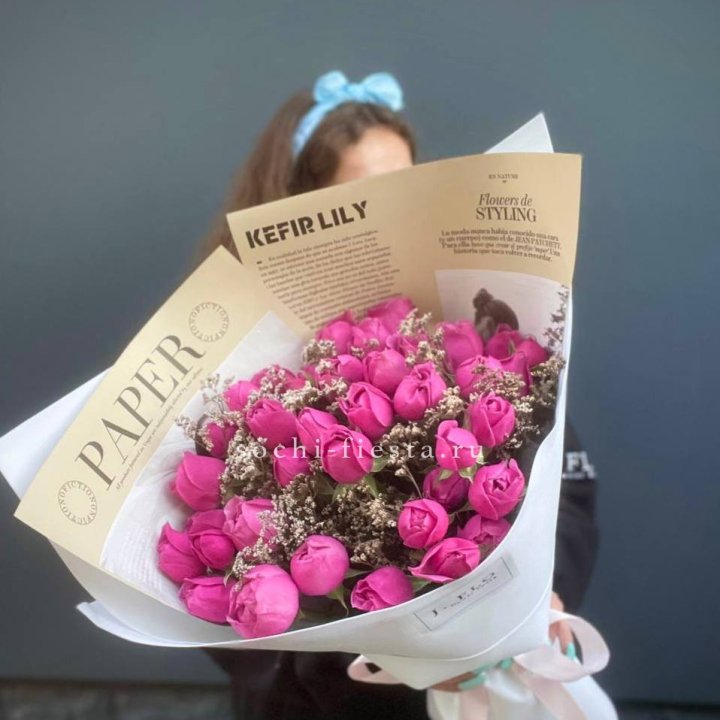 Пионовидные розы Bubbles №3 с доставкой в Адлере