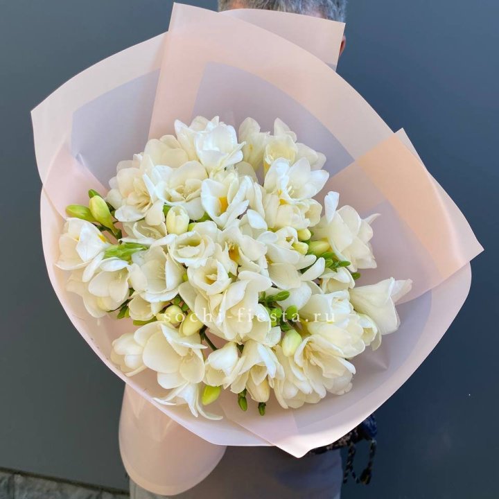 Букет белых фрезий  в Адлере