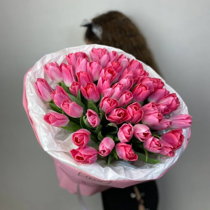 51 розовый тюльпан "ROSE" с доставкой в Адлере