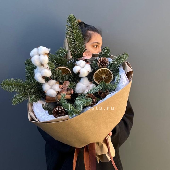 Зимний букет с нобилисом в Адлере