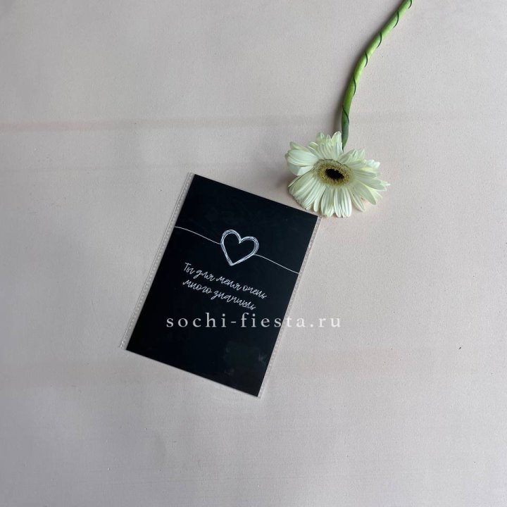 Открытка к букету "Ты для меня очень много значишь" в Адлере