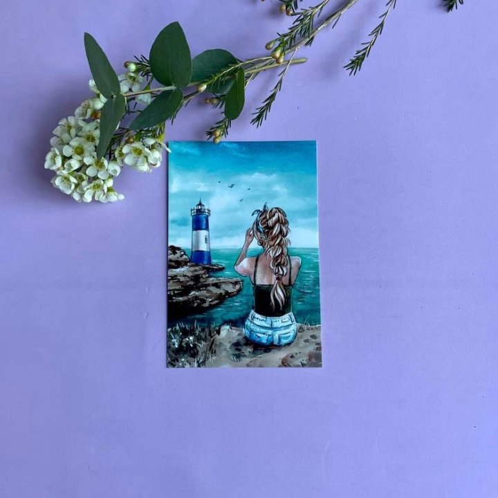 Открытка к букету "Океан" в Адлере