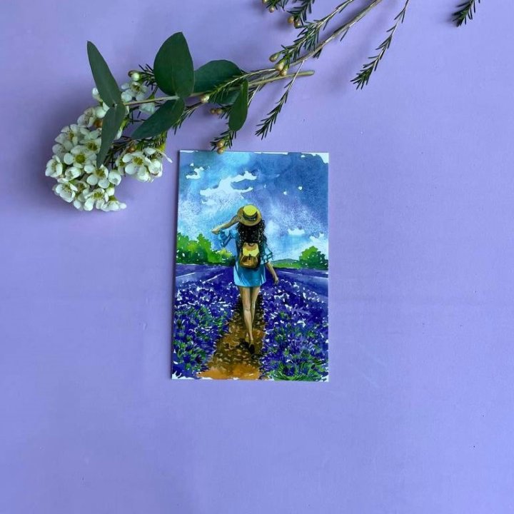 Открытка к букету "Цветочная дорога" в Адлере