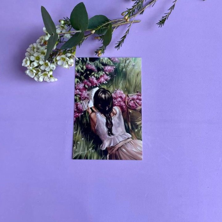 Открытка к букету "Среди пионов" в Адлере