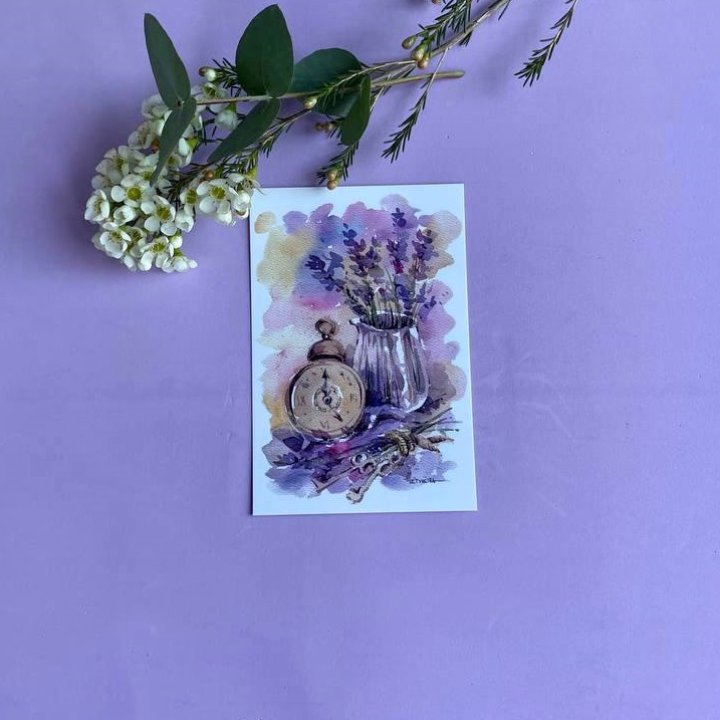 Открытка к букету "Часы" в Адлере
