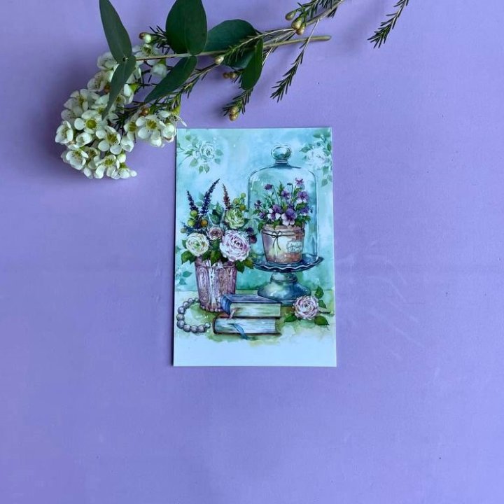 Открытка к букету "Книги" в Адлере