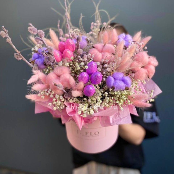 Сухоцветы в коробке  в Адлере