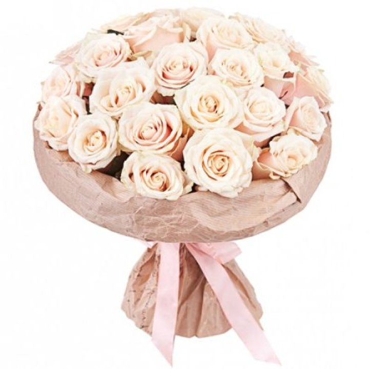 25 кремовых роз "Craft" в Адлере