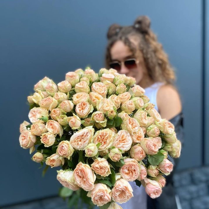 25 пионовидных роз в Адлере