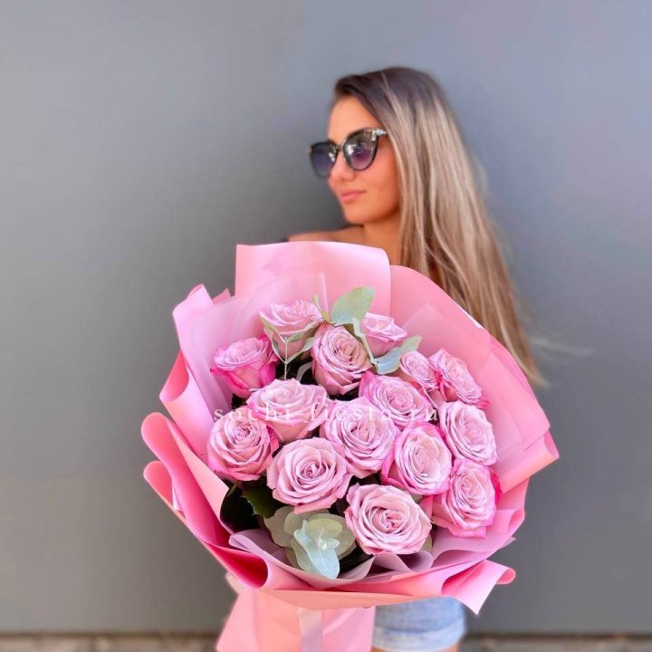 Букет розовых роз 2 в Адлере