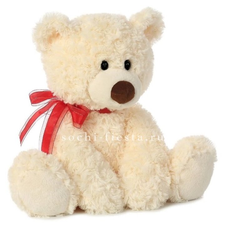 Белый плюшевый мишка  в Адлере