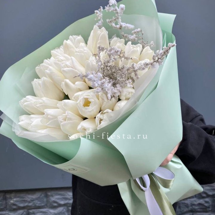 Букет белых тюльпанов Bianco в Адлере